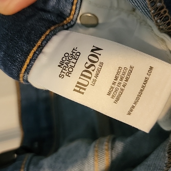 HUDSON Nico Mid-Rise Straight Rolled‎ Crop Jeans 29 - Picture 7 of 8